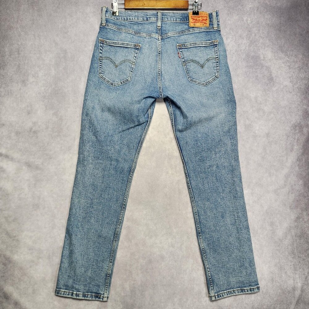 Levis 511 Jeans Mens 33 to‎ 34x30 Blue Denim Slim Fit Stretch Tapered Leg - Picture 2 of 15